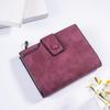 High Quality Women Wallet Revival Short Nubuck Leather Wallets for Female Three Fold Fashion Zipper Hasp Coin Purse Holders