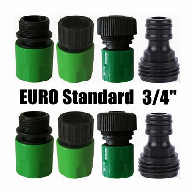 Quick Connector Nipple EURO Standard 3/4Inch Female Male Threaded Pipe Adapter Garden Tubing Drip Irrigation Watering System Fit