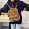 Retro Backpack Women's Bag New Fashionable Largecapacity Versatile Cartoon Leopard Print Backpack