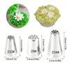 3pcs Grass Piping Nozzle Set 29 233 234 Stainless Steel Piping Tips For Cake, Pastry, Cupcake, Baking Tool, Decorating, Cream, Cookie, Kitchen Tools