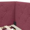 Corner Bed Frame Burgundy 80 X 200 Cm Fabric