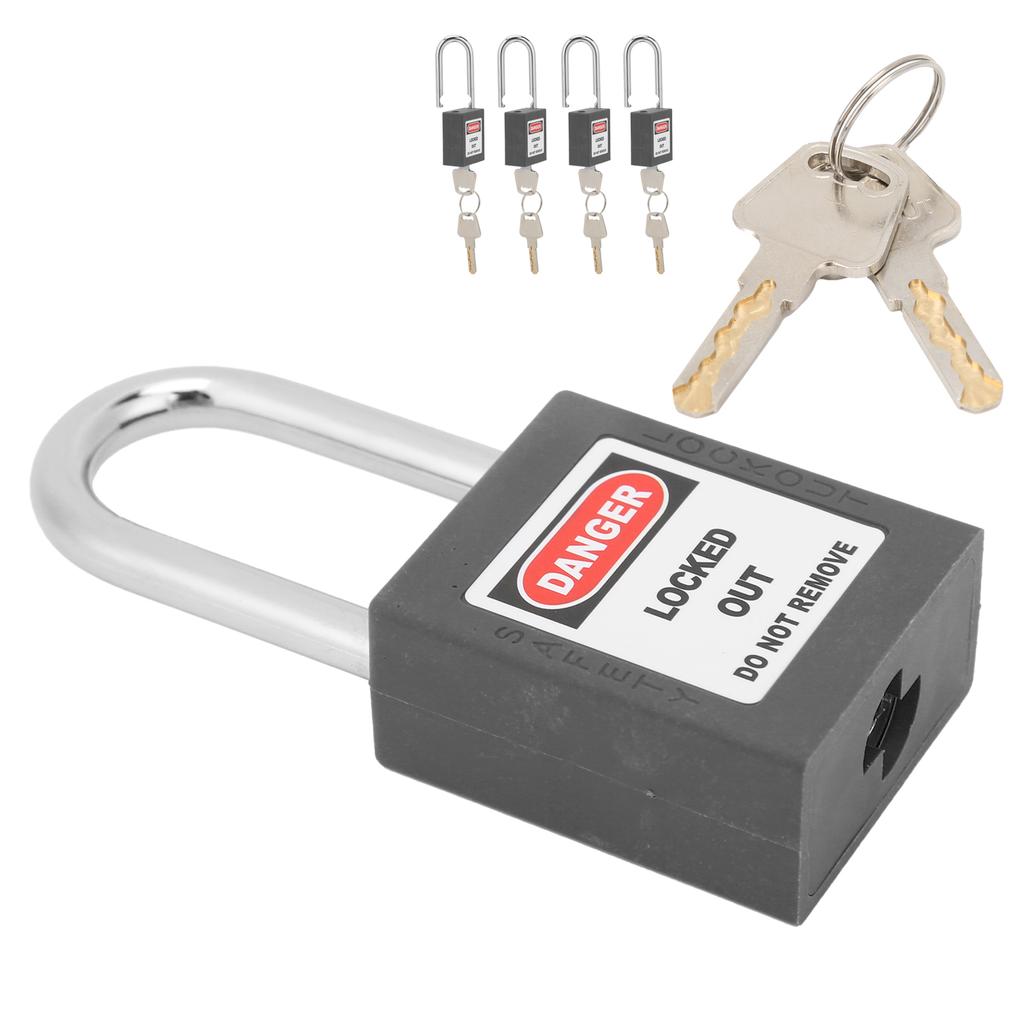 5 Sets 1.5in   Padlocks Steel Beam Insulated Lock with Keys for Industry Machine Manufacturing