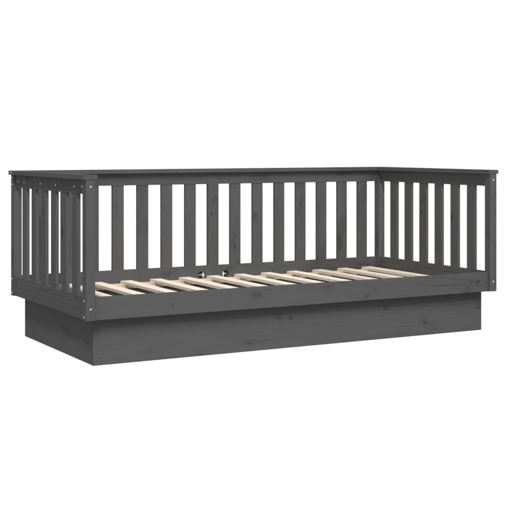 Vidaxl Daybed, Grey, 80X200 Cm, Solid Pine Wood