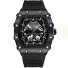 High-Value Fashion Trend Fake Mechanical Luminous Waterproof Wine Barrel-Shaped Men'S Watch