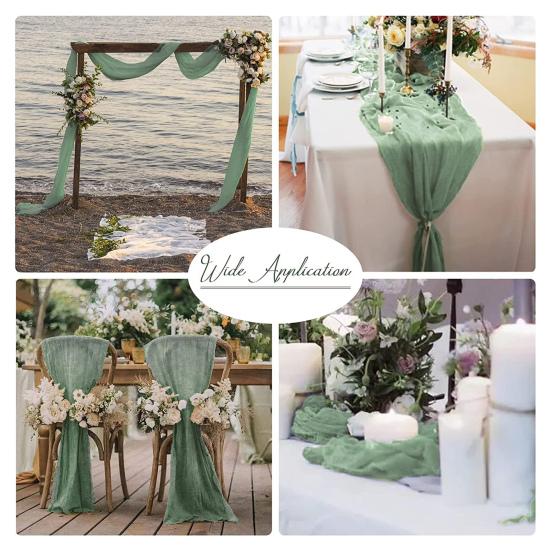 Table Runner Durable Beautiful Bohemian Style Gauze for Home Festival Holiday Decoration