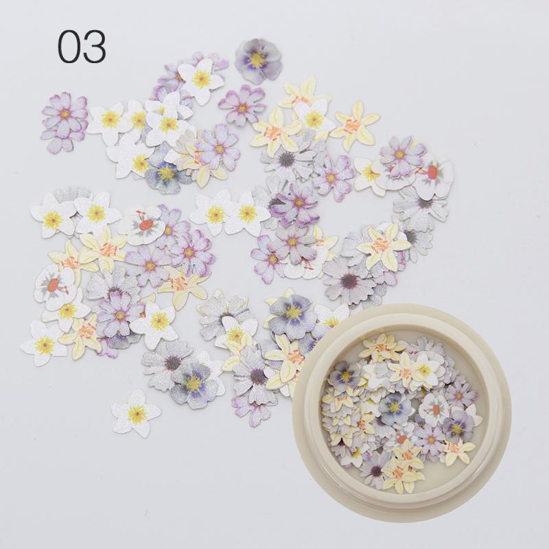 50pcs Manicure Wood Pulp Sheet Ornaments Decorations Manicure Flower Design Nail Sequins Accessories