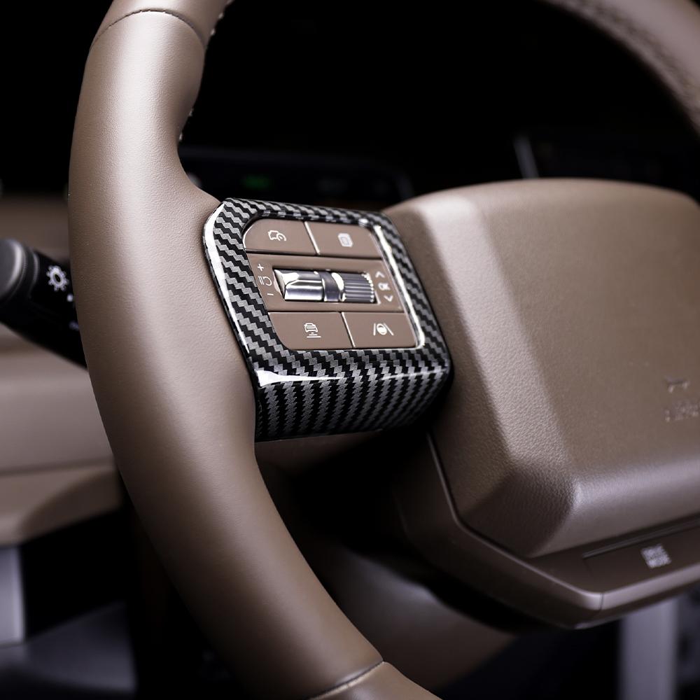 For Kia PV5 2026 2026 Car Turning Carbon Fiber Steering Wheel Trim Cover Automobile Interior Accessories