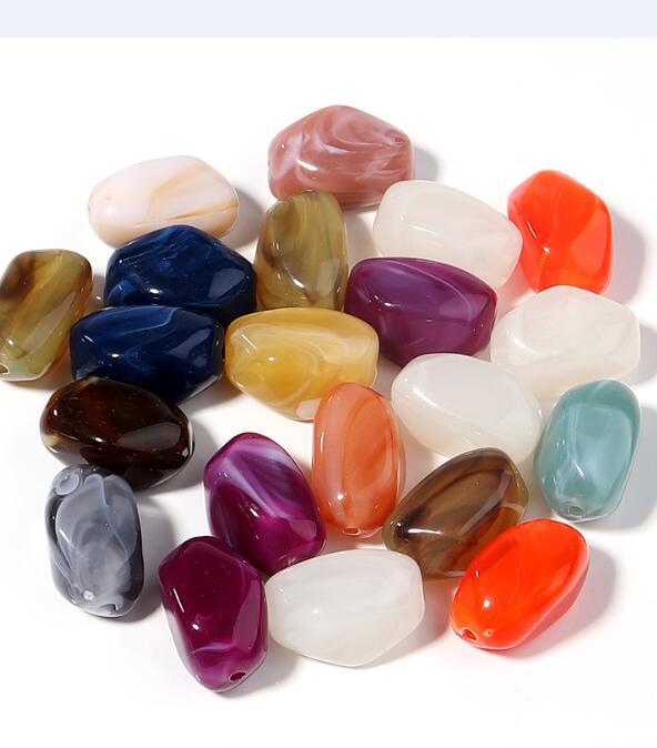 20PCS/Lot Irregular Acrylic Beads Two-tone Cloud Beads Making Meteorite shape Loose Spacer Beads DIY Bracelet Necklace