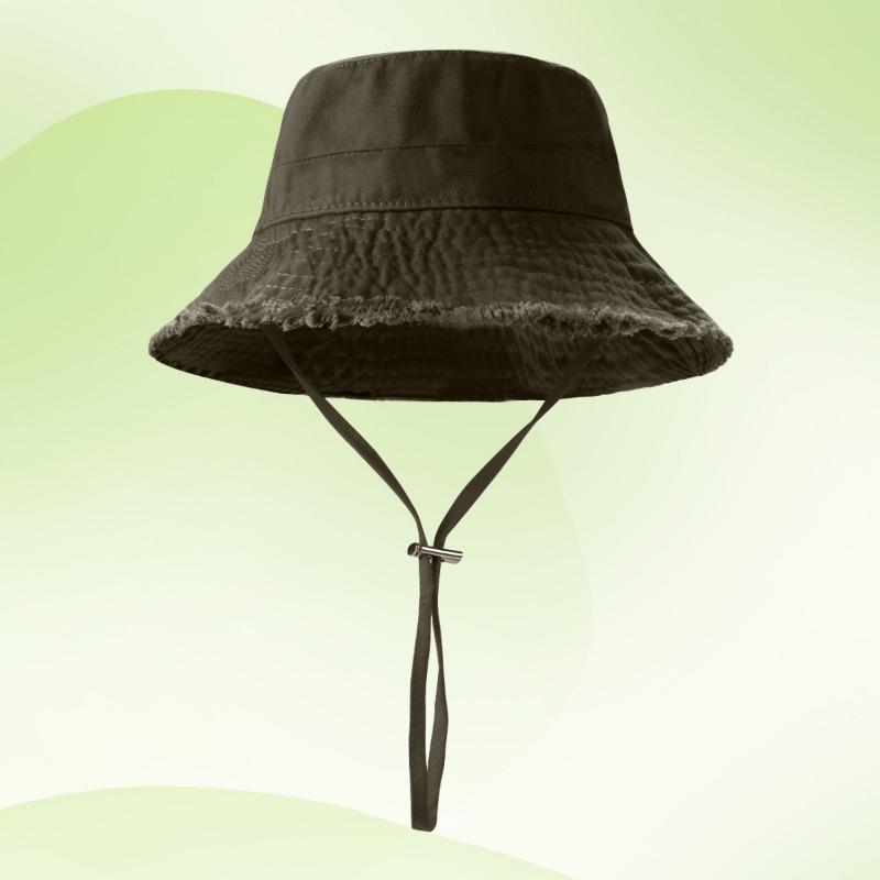 Raw Edge Red Bucket Hat Women's Summer Versatile Thin Big Brim Showing Small Face Outdoor Basin Hat Tide