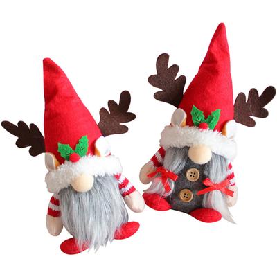 2 Pcs Christmas Decorative Dolls Sto Desktop Gnome The Gift Ornament Xmas Decorations Lovely Gnomes Cloth