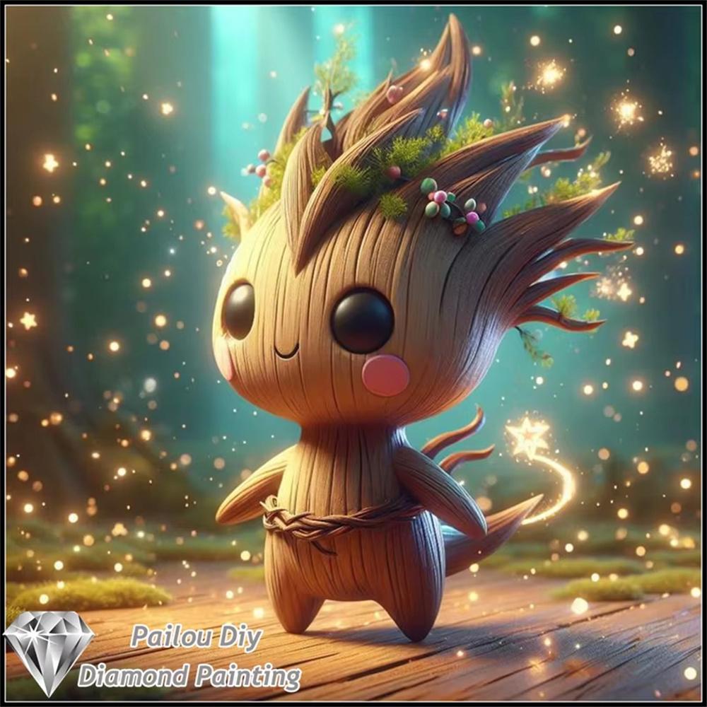 Disney Klassischer Charakter Groot 5D Diamantmalerei Vollstickerei Kunst Edelstein Aufkleber Handgemacht DIY Große Malerei Zubehör