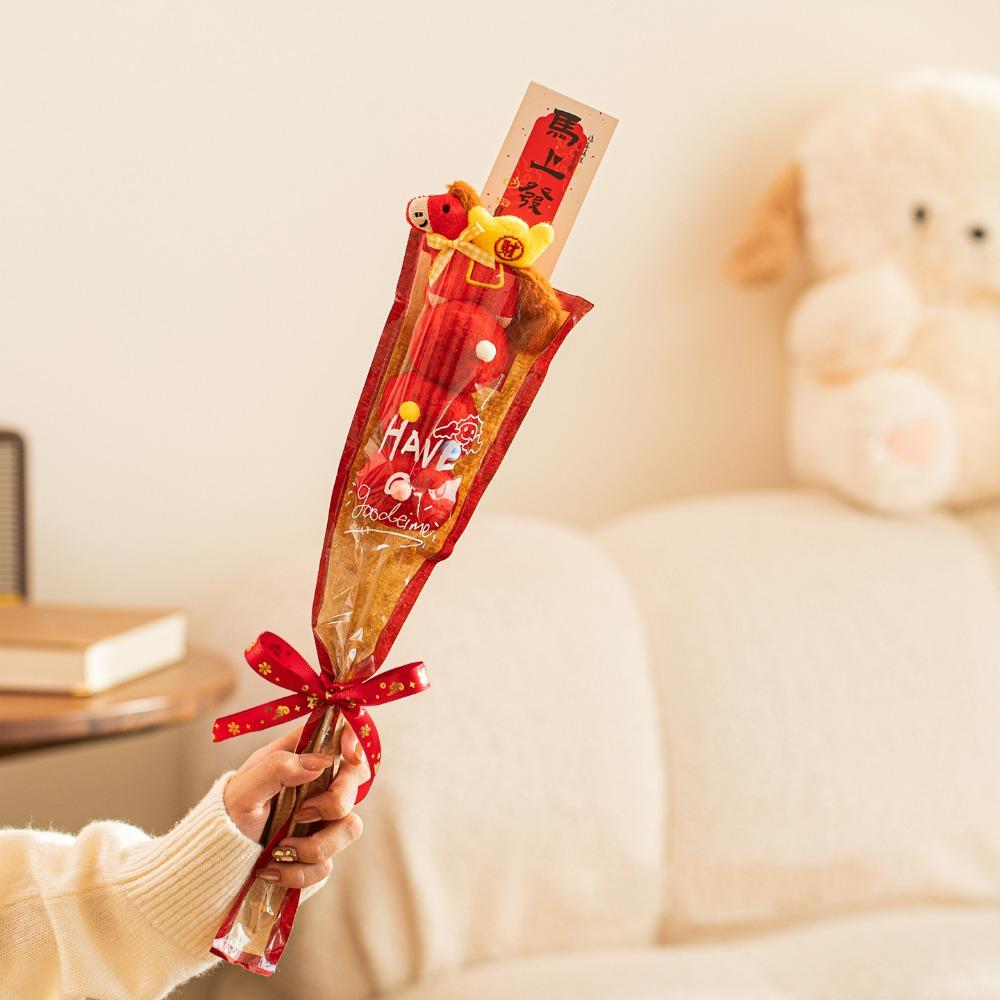 Creative Tanghulu Stuffed Toy Funny Cartoon Plush Toys Ice Candy Gourd Bouquets  Spring Festival