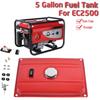 Red 5 Gallon Tank Generator 5 Gallon Gas Fuel Tanks Filter Cap Gauge Valve Petcock Universal For EC2500 Gasoline Engine Parts Galao