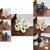 Versatile And Chic Hair Claw Clip With Intricate Floral Carving Perfect For All Occasions