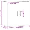 Wall Cabinet Smoked Oak 60x31x60 cm Engineered Wood