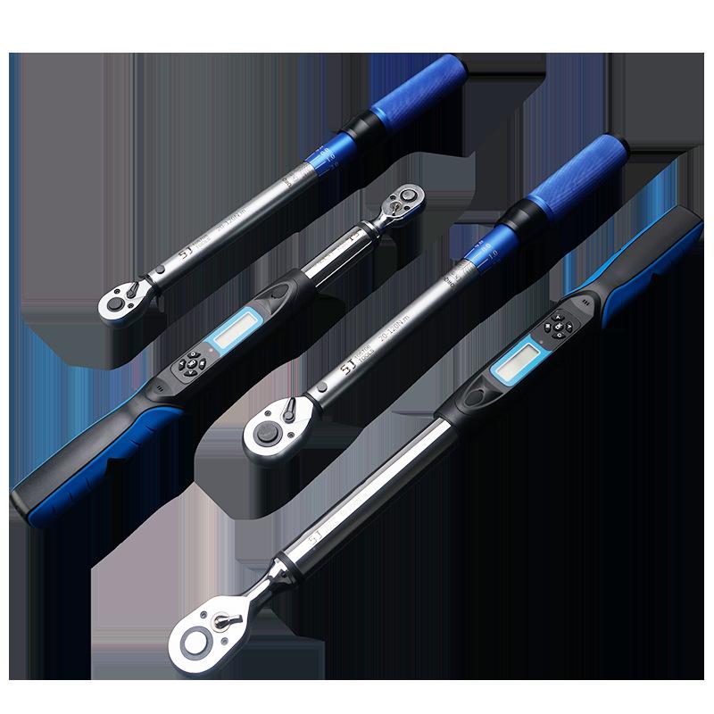 Electronic Digital Torque Wrench with Adjustable Socket for Automotive Repair