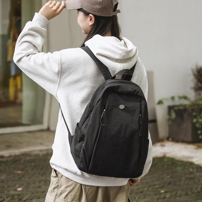 Sac à dos pour femme, sac à dos de sport pour homme, sac d'école de couleur unie pour étudiant