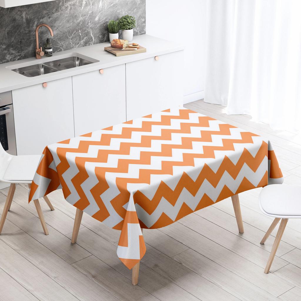 Color Striped Tablecloth Home Decor Stain Resistant Waterproof Table Decoration Rectangular Kitchen Fireplace Countertop