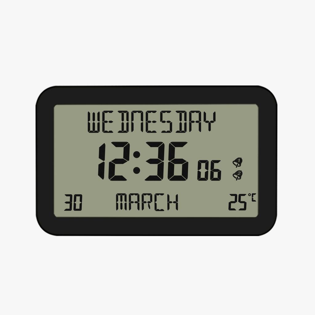 Alarm Clocks Lcd Display Desk Small Clock High-Definition Multi-Function Machine Reminders In Multiple Languages For Travel Home
