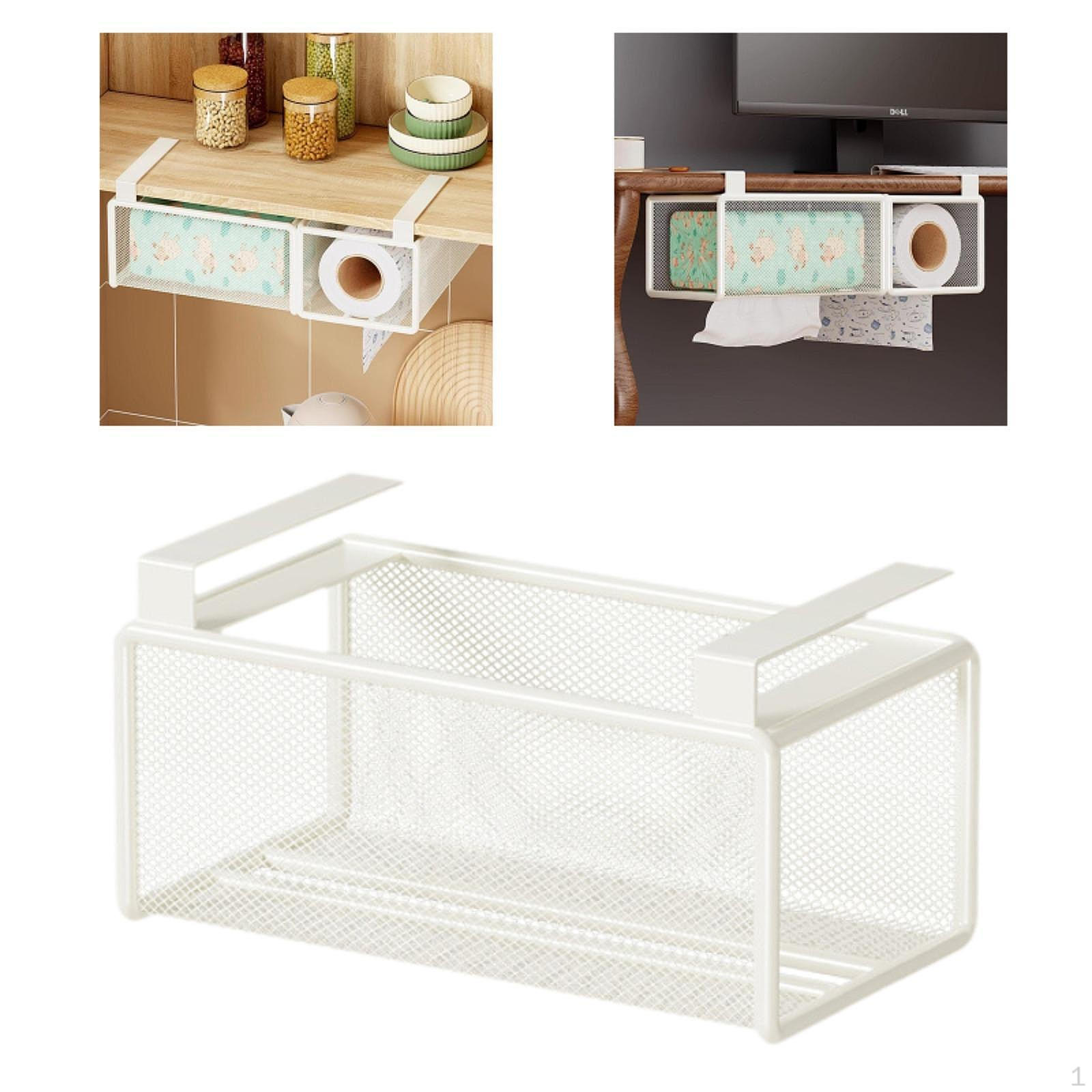 

Тримач для кухонних серветок, підвісний на шафу, економія місця, стійка для паперових рушників для комерційного використання White Horizontal