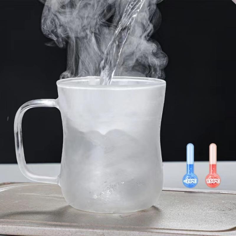 Transparent Borosilicate Double-Walled Glasses with A Handle, Suitable for Coffee, Tea, Cappuccino, Latte Macchiato Mugs