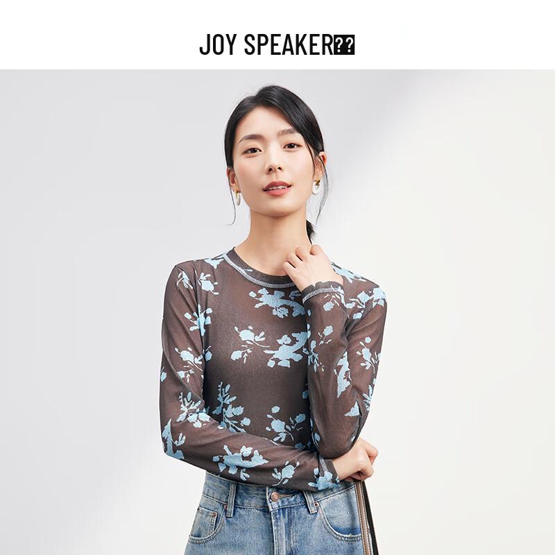 JOY SPEAKER Women s Retro Printed Long Sleeve T-Shirt M