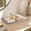 Furred Decorative Storage Tray Metal Finish Frame with SoftLining Lining LowProfile for