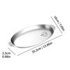 Stainless Steel Fish Dish Home Steaming Fish Plate Oval Platter Thickened Main Dish Plate Snack Dessert Serving Tray