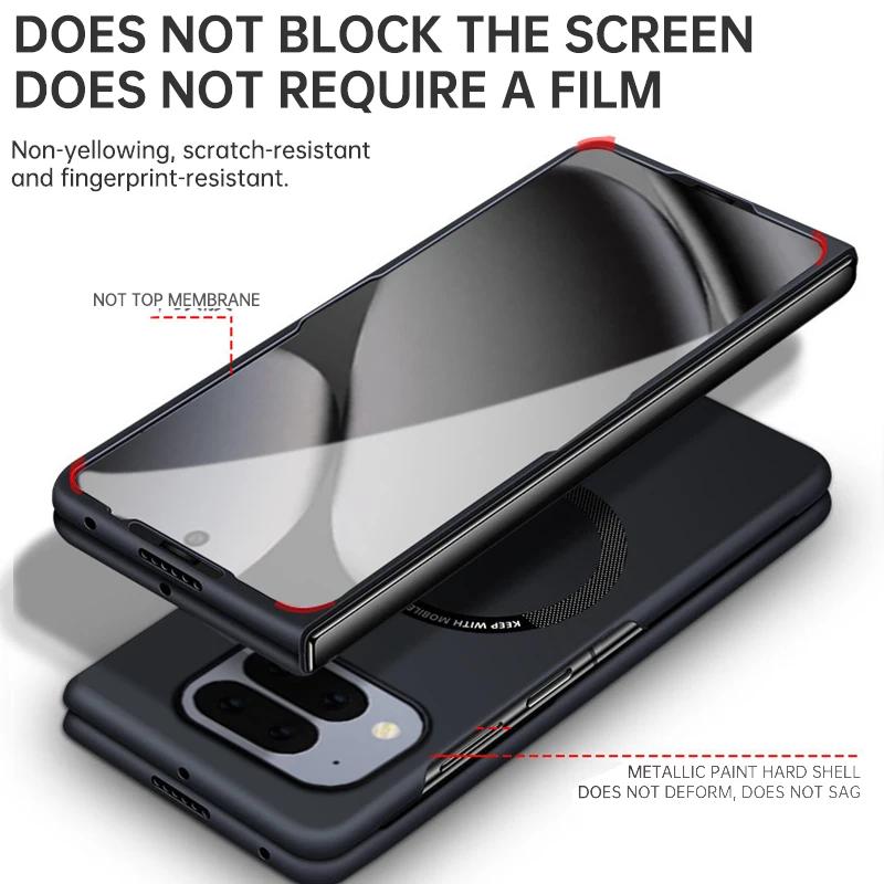 For Magsafe Case for Google Pixel 10 Pro Fold Slim Matte Hard PC Magnetic Cover for Pixel 9Pro Fold 2 Wireless Charging Shell