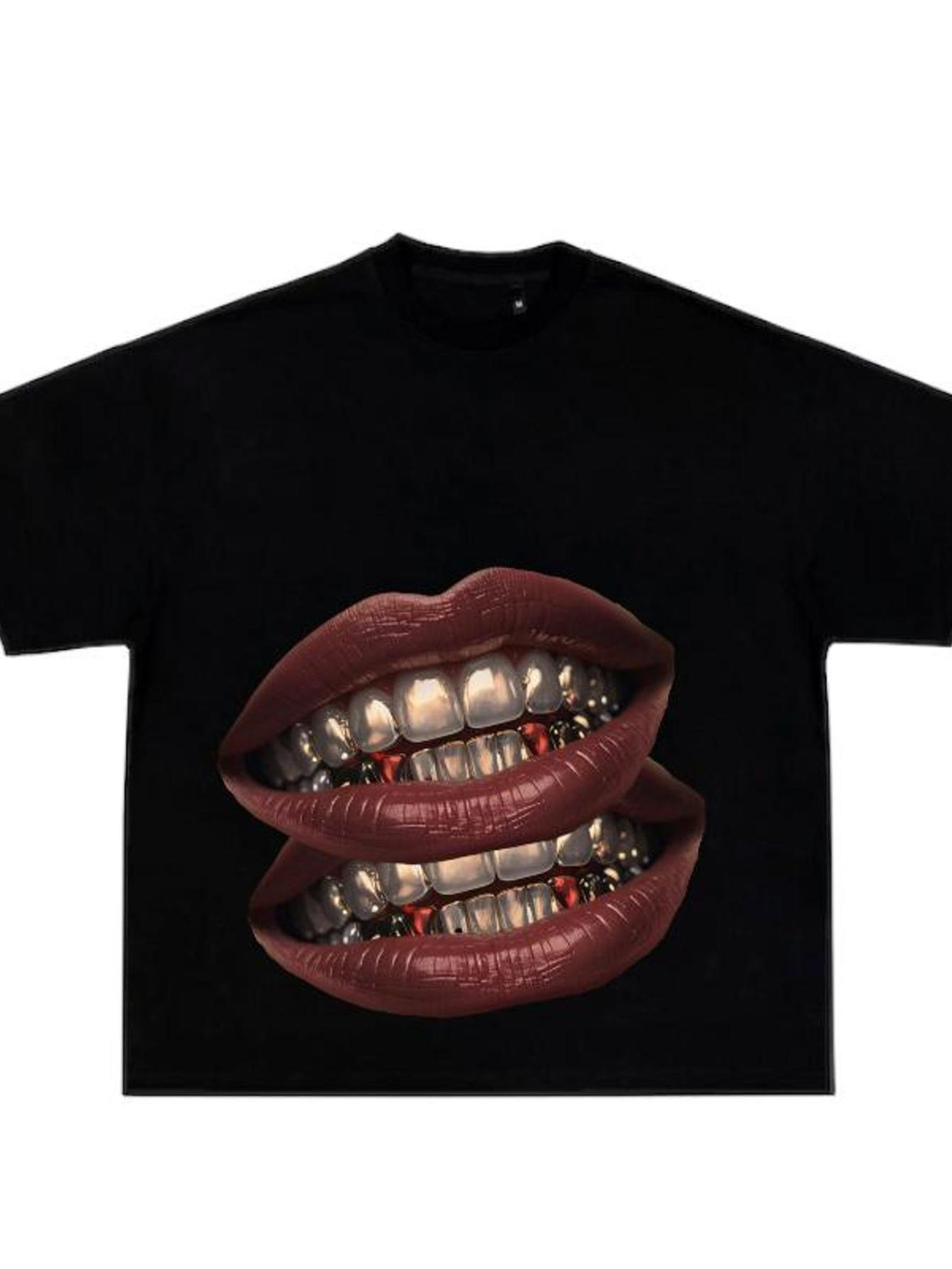 

Grills T-Shirt Vintage 90S 2000S Y2K Tee Streetwear Retro Gift Christmas Halloween Unisex Men Women Graphic Print Relaxed Boxy Oversized 5XL різнокольоровий