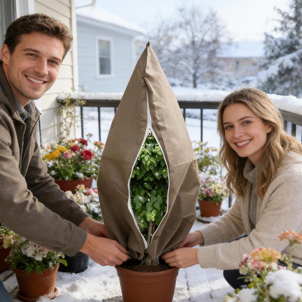 Plant Covers Freeze Protection Weather-Resistant Protector Bag Winter Plant Covers Freeze Protection for Garden Yard Backyard