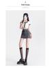 American Spicy Black Sexy High-Waist A-Line Midi Skirt for Plus Size Women