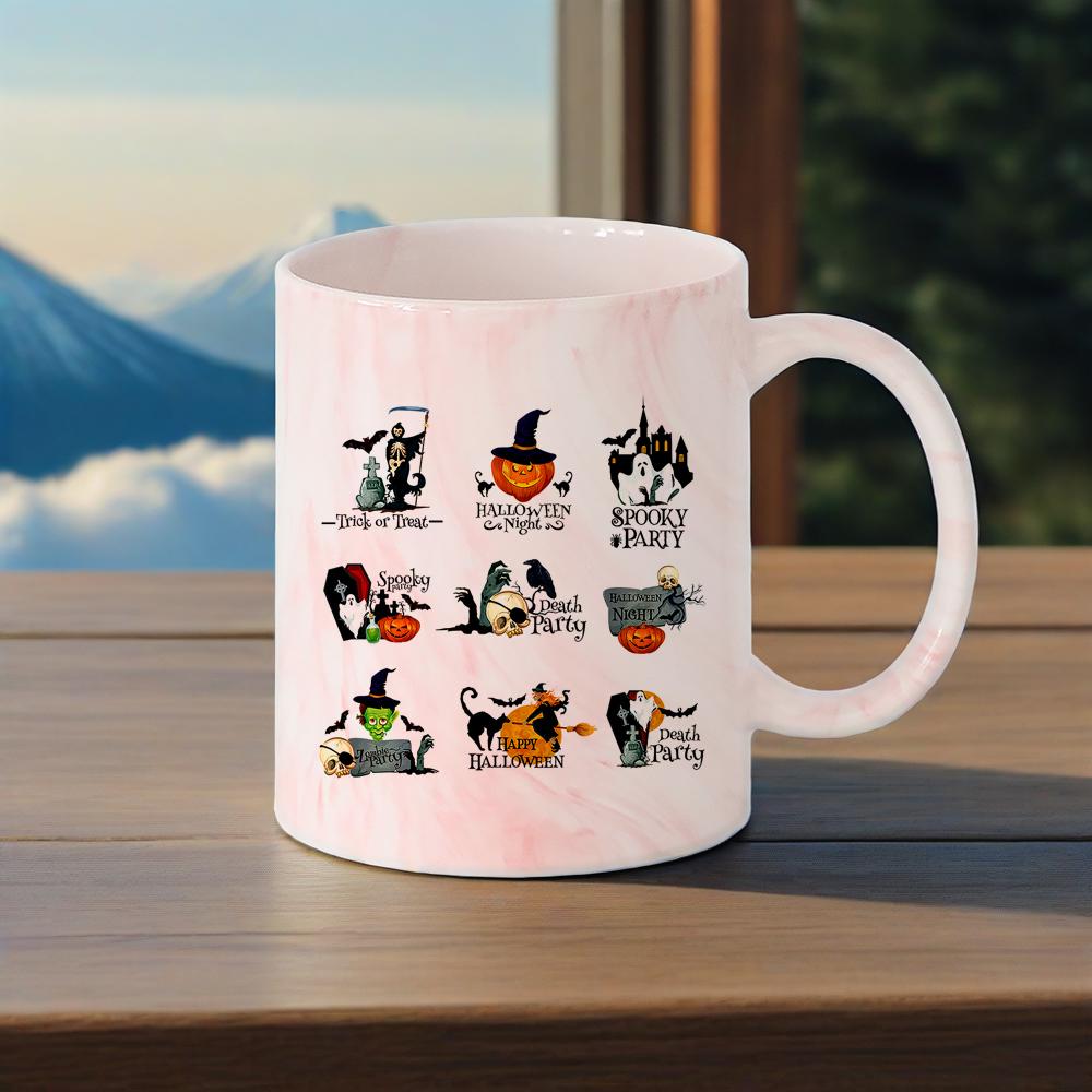 

Spooky Skull Mugs Cups Mystic Night Beer Mugs Water Cup Halloween Horror Mug With Handle Mug for Coffee Original Breakfast Cups 330ml