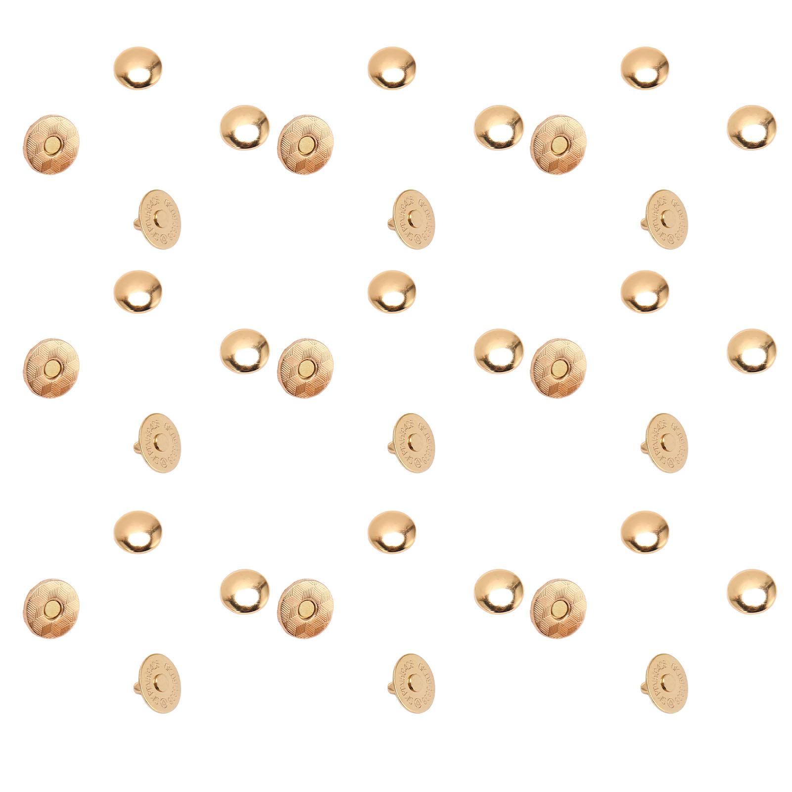 

50Set Magnetic Bag Clasps High Hardness Alloy Smoothing Easy Operation Magnet Buttons for Pants золотой