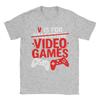 Unisex TShirt V is for Video Games Funny Valentines Gamer Novelty Pure Cotton Tee Shirt Short Sleeve O Neck Clothing 4XL 5XL 6XL