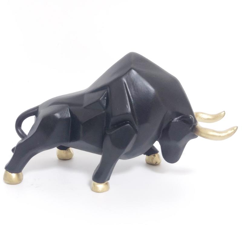 Creative Nordic Resin Animal Sculpture Abstract Simulation Ox Sculpture Modern Home Decoration Portico Desktop Accessories Gift