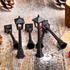 5PCS Plastic Model Mini Retro Street Lights Miniature Scale Model Model Railway Train Lamp Decorative Lights Simulation
