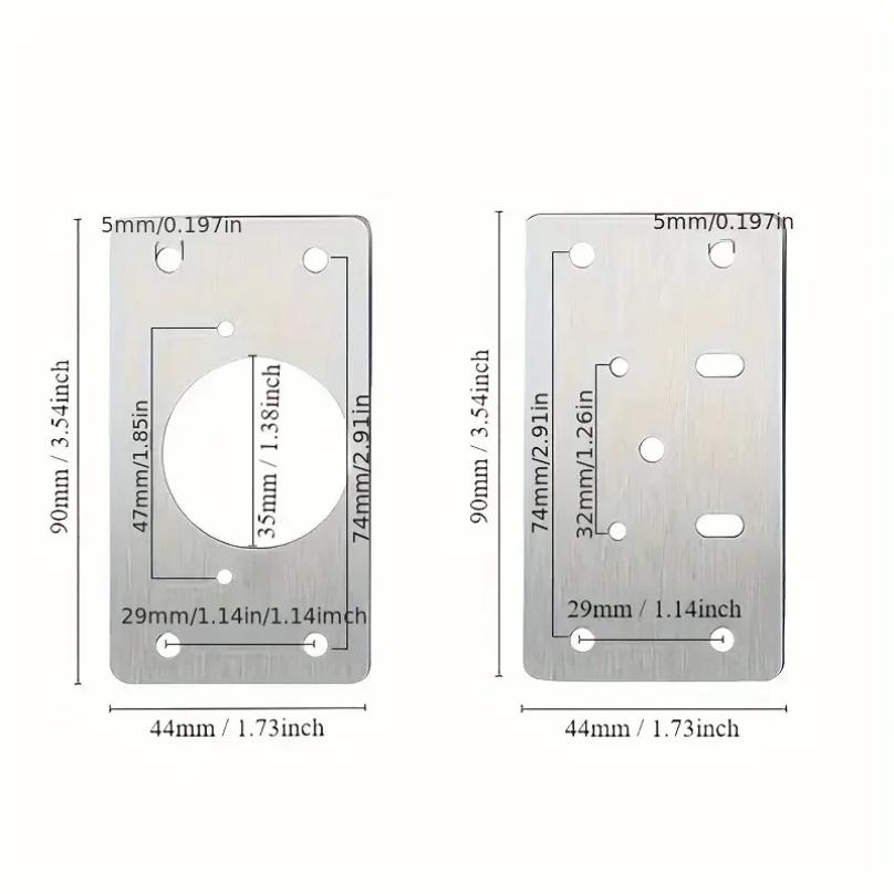 2/4/10 Stück Scharnier Reparaturblech Kit für Küchenschränke und Möbel mit Löchern