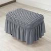 Universal Stool Cover Solid Color Footrest Slipcover Washable Ottoman Cover  Dining Room