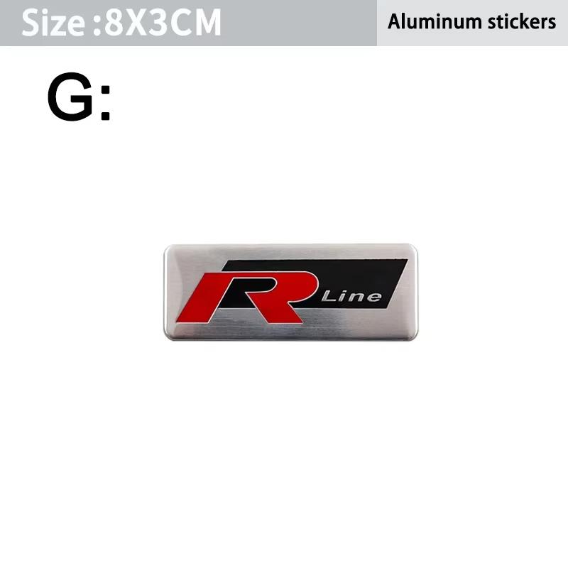 T28Volkswagen Series Aluminum Badge Car Body Stickers Decals Accessories For VW GTI Polo Golf Passat Tiguan T-ROC Arteon Jetta MK6