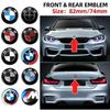 Emblemas de porta-malas traseiros 74mm 82mm Emblema logo para capô dianteiro porta-malas para F18 F10 E64 E63 E60 E52 E83 E46 E92 E90 E84 E93 G03 F20 X3 X5 X6