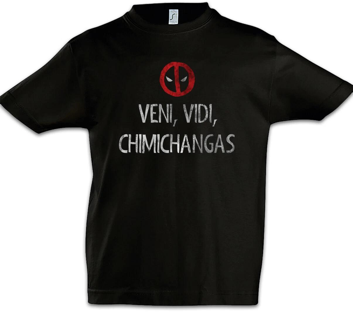 Veni Vidi Chimichangas Kids Boys T-Shirt Spanish Deadpool Fun Food Mexico- 120