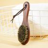 Natural Boar Bristle Beard Brush Barber Beard Comb Men'S Shaving Brush Moustache Brushes Oil Head Shape Cleaning Brush Tools
