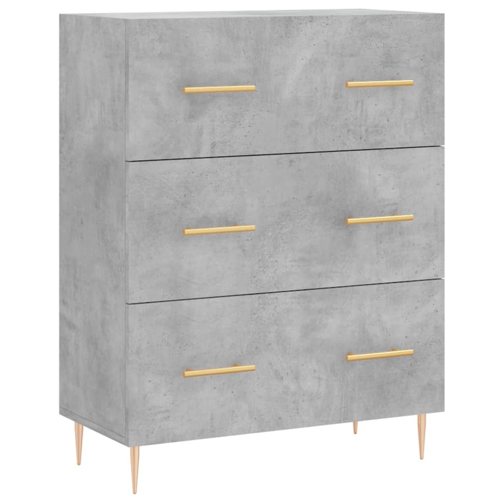 Highboard Concrete Grey 69.5 x 34 x 180 cm Particleboard
