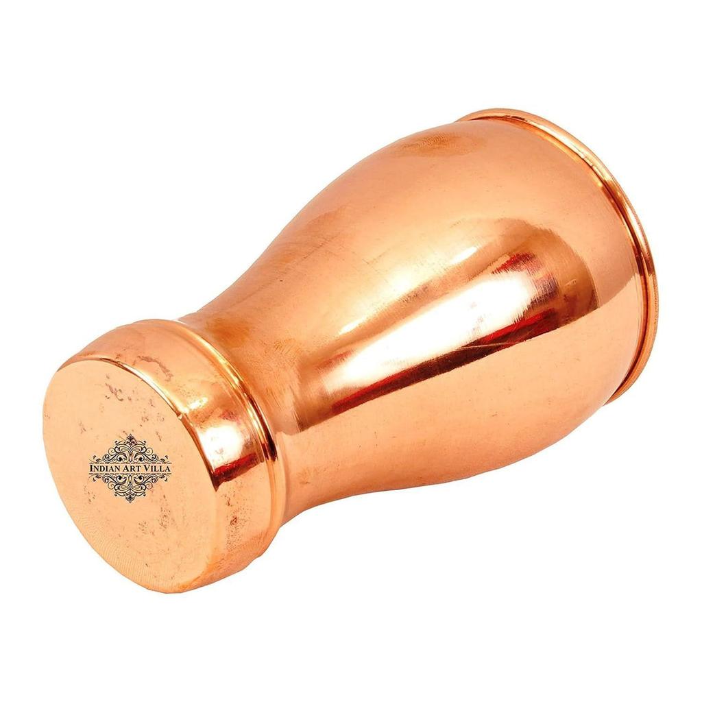 5.5" X 3.0" Pure Copper Wine Glass Goblet Tumbler Cup | 490 ML Capacity | Beer Wine Cocktail | Bar Home Hotel Restaurant, Set of 2