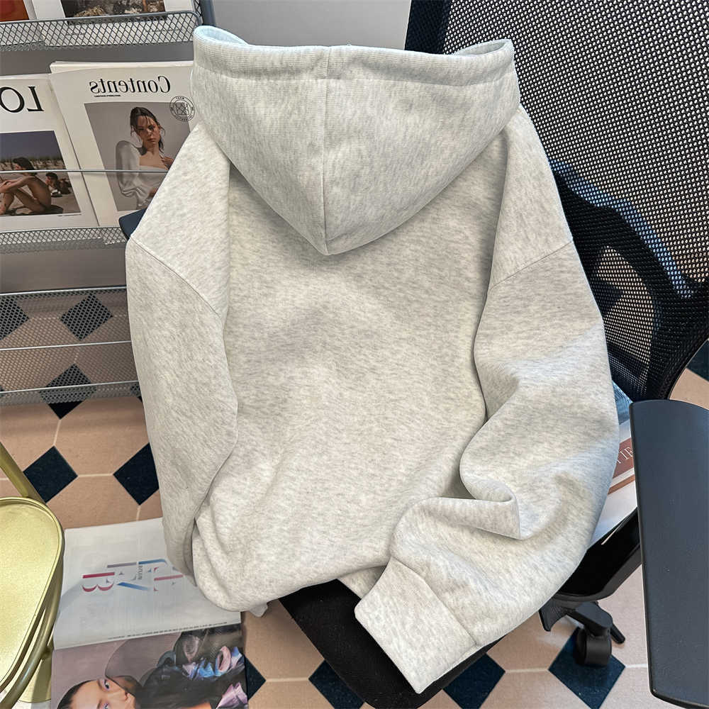 Women's Hooded Long Sleeve Zip Up Jacket Loose Fit Casual Cartoon Dog Printed Hoodie Sweatshirt
