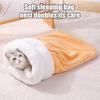 Cat Sleeping Bag Cozy Winter Cats Cave Bed Soft Plush Cat Sack Warm Pet Tunnel Hideaway Calming Bed for Indoor Cats Kittens