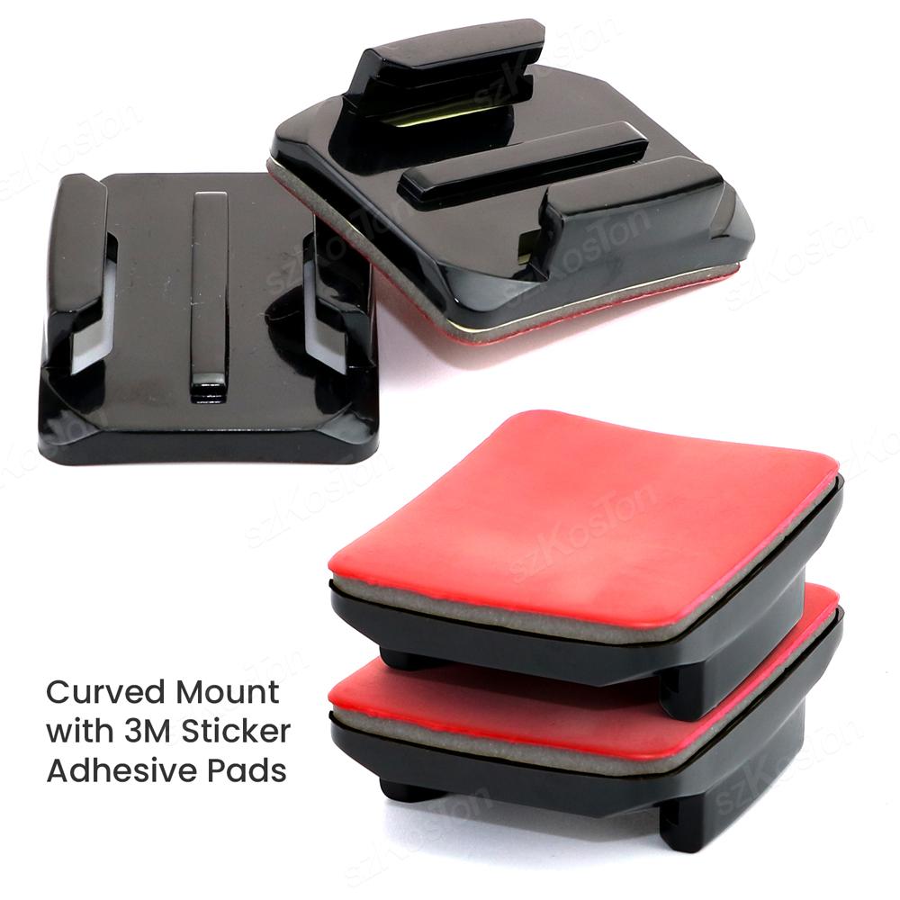 Curved Flat 3M Adhesive Mounts Sticker Mount Set For GoPro Hero 10 9 8 7 6 6 Xiaomi Yi 4K SJCAM Go Pro Action Camera Accessories