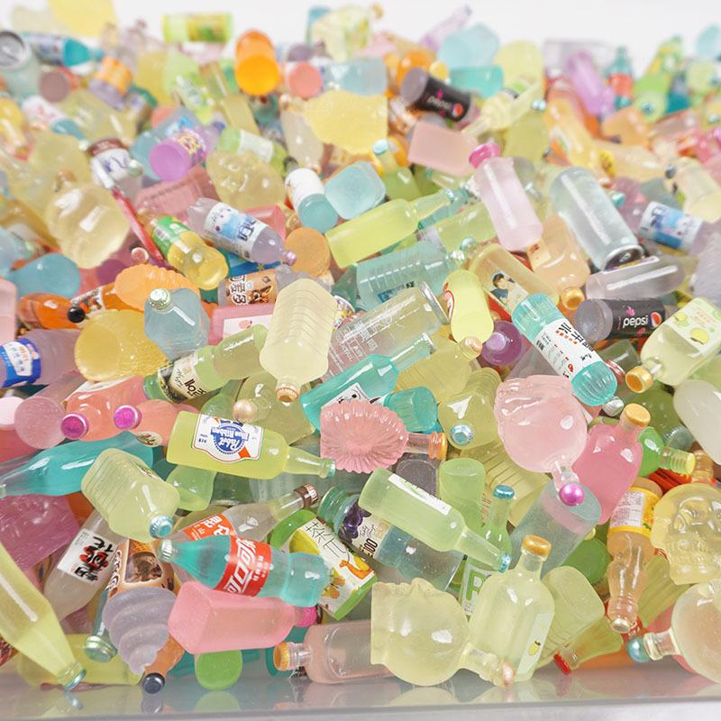 Beverage Mini Bottle Resin Dollhouse Miniatures Items Party Diy Phone Case Decor Home Miniature Food Play For Kids Adults Children's Birthday Gift