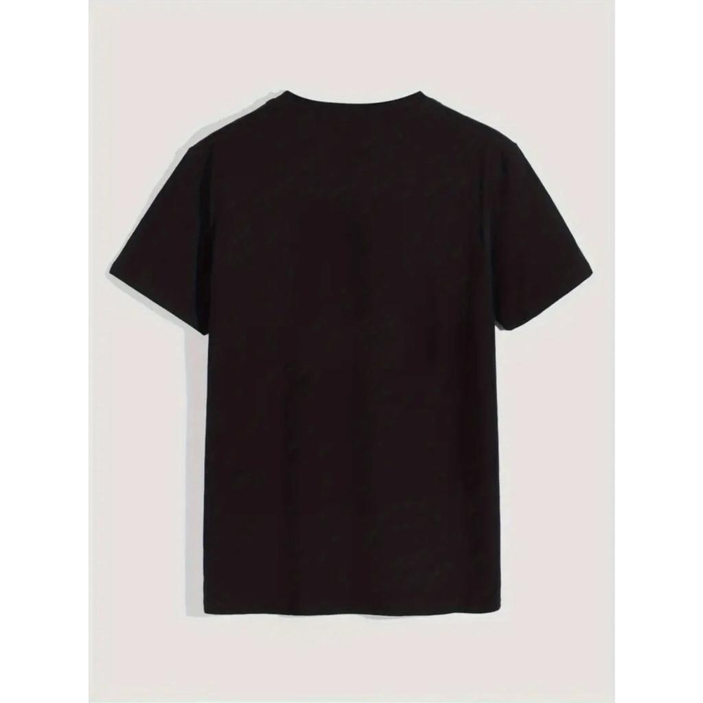 Summer Round Neck ITALIA Pattern Printed Top Fashionable Casual Pure Cotton Short Sleeved Men's T-shirts